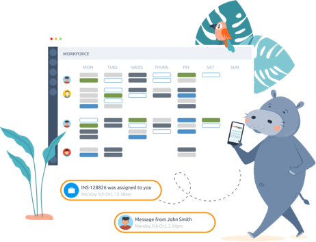 JobHippo Field Service Management Software Illustration